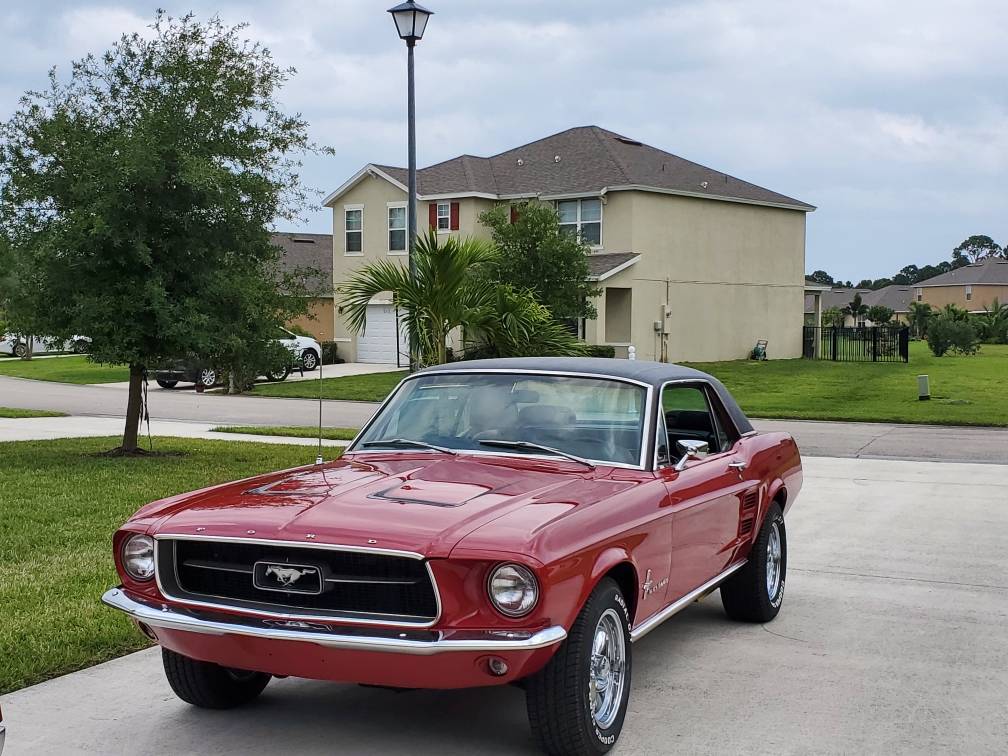 mustang at new house.jpg