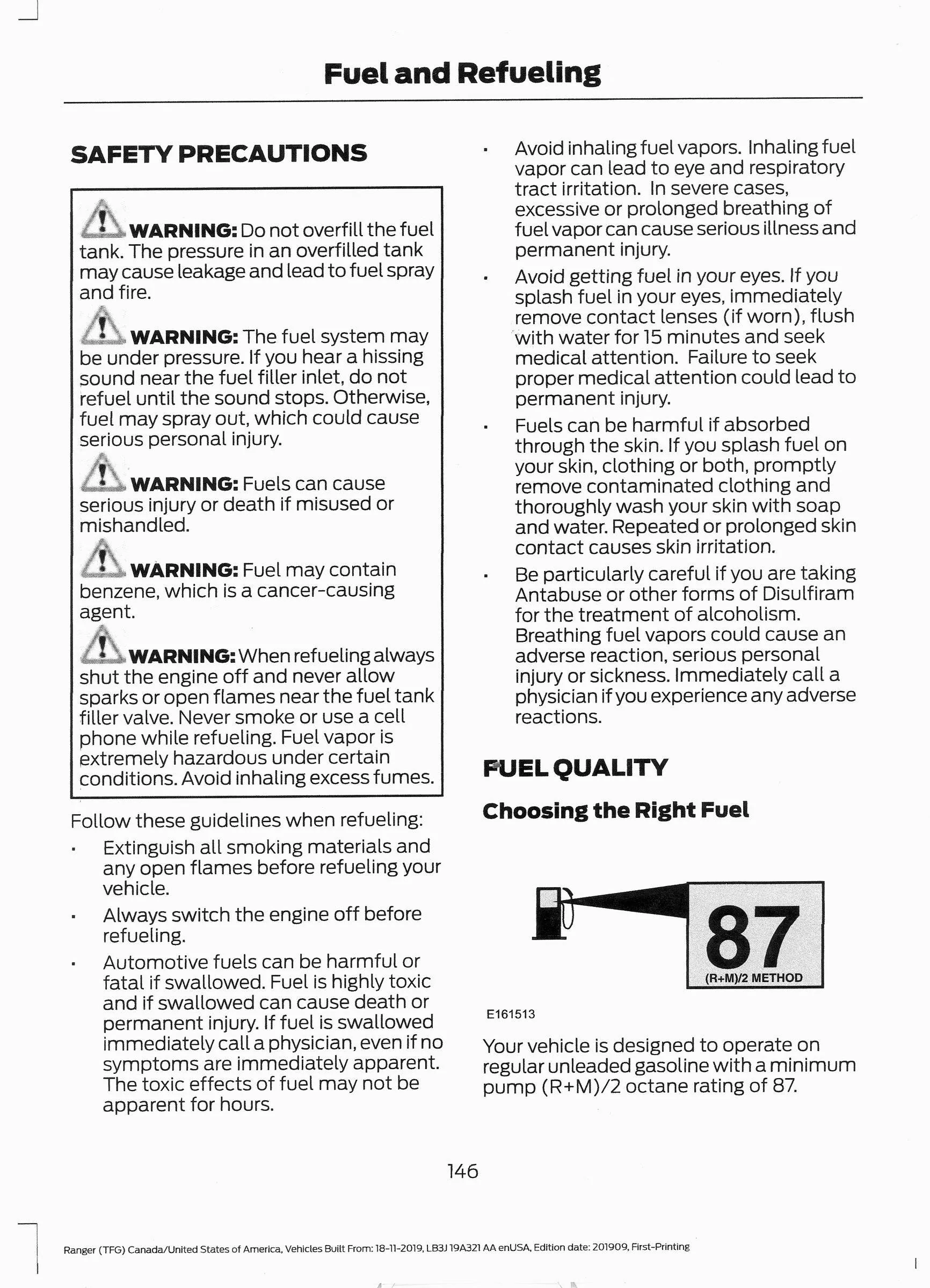 Ranger Octane requirement.webp