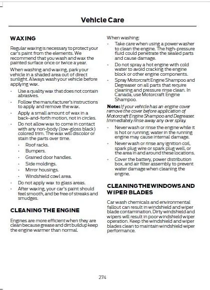 2019 Ranger Owners Manual Page 274 - Cleaning the engine.webp