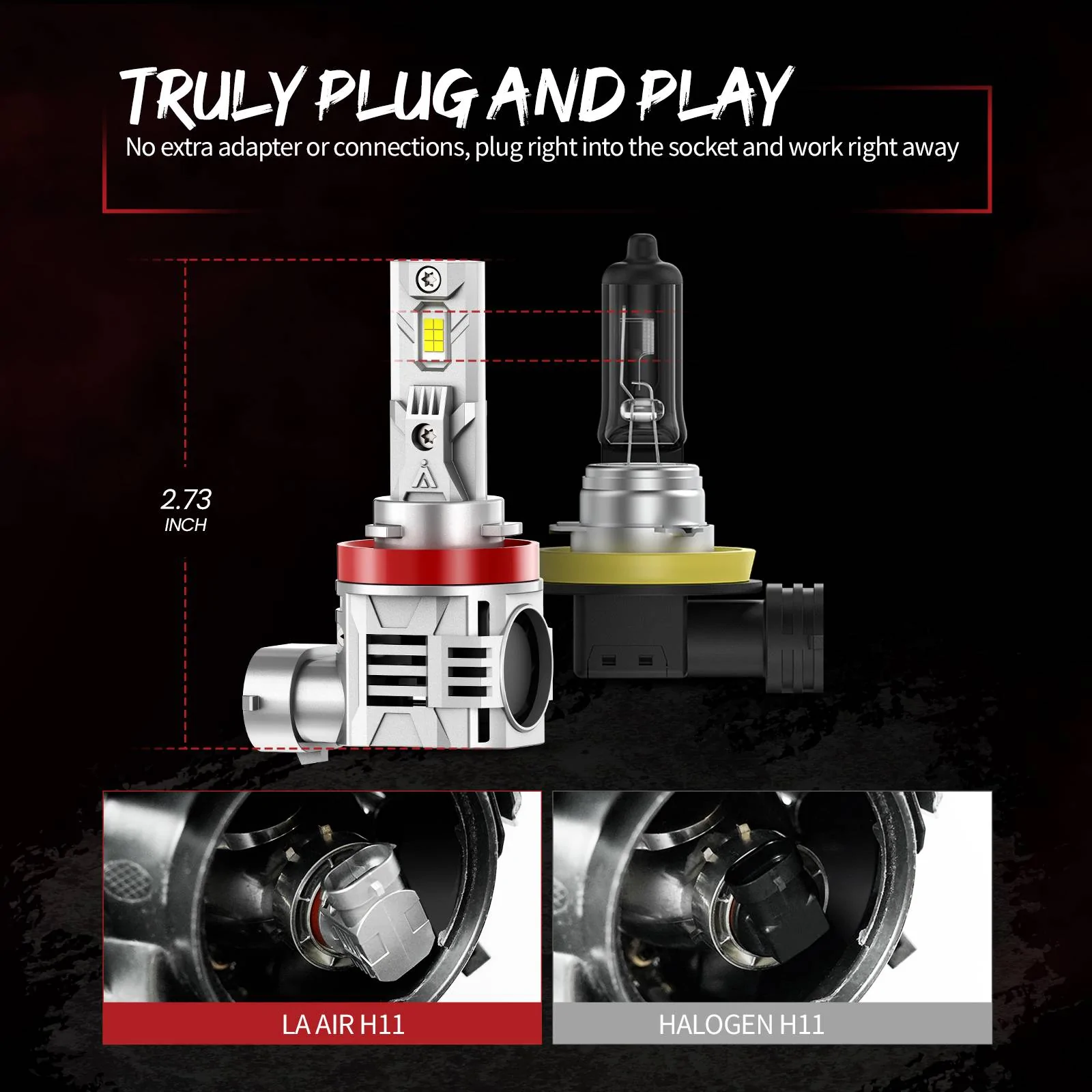 photo1-lasfit led bulb-LAair H11 LED Bulb truly plug and play.webp