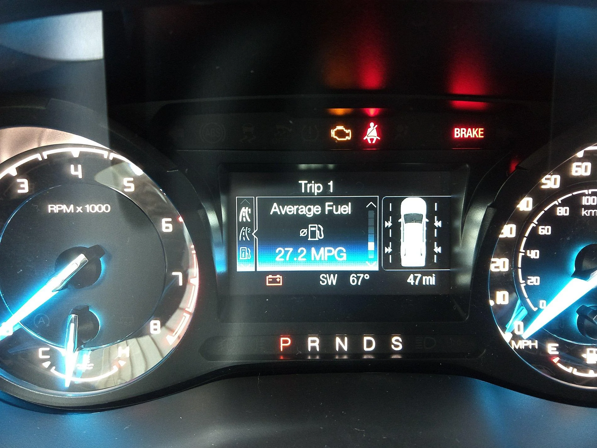 First trip MPG from dealer to home.webp