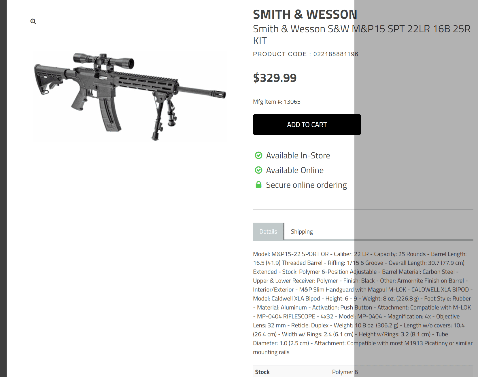 Smith   Wesson S W M P15 SPT 22LR 16B 25R KIT   The Modern Sportsman.png