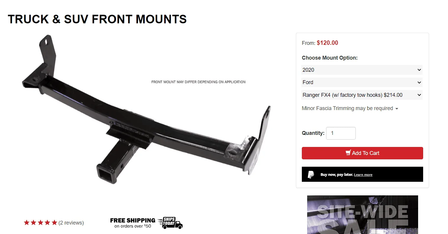 ranger front receiver mount.PNG