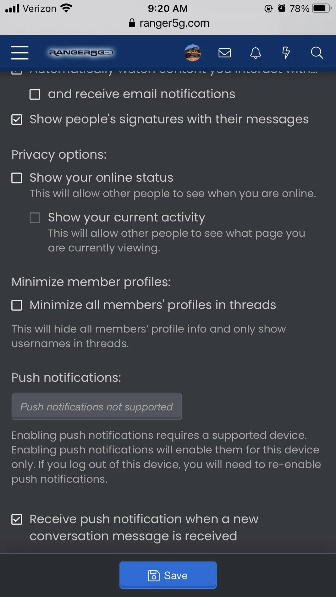 Preferences  2019+ Ford Ranger and Raptor Forum (5th Generation) - Ranger5G.com.webp