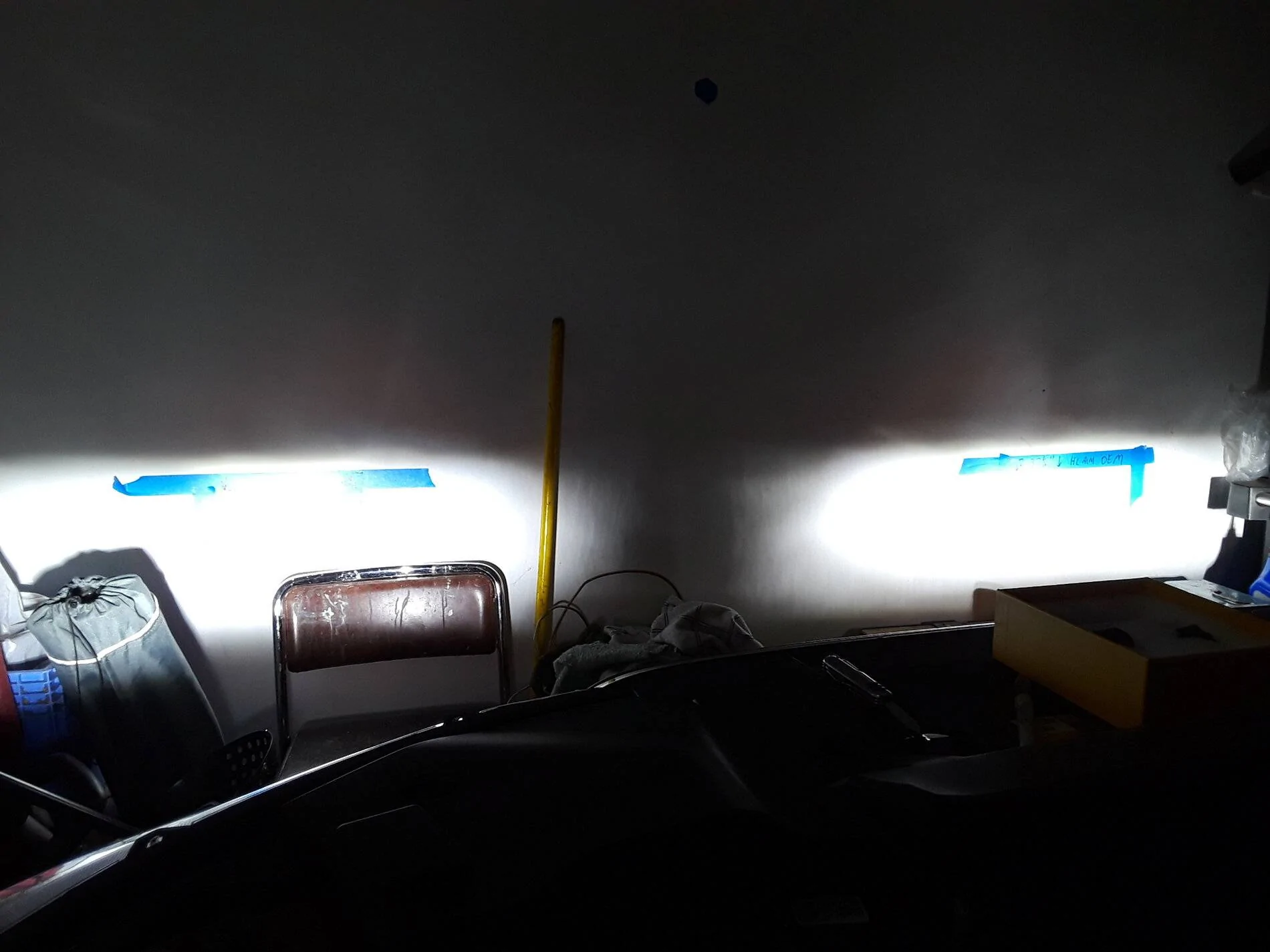 LED Auxito with less glare in darker garage at short distance.jpg
