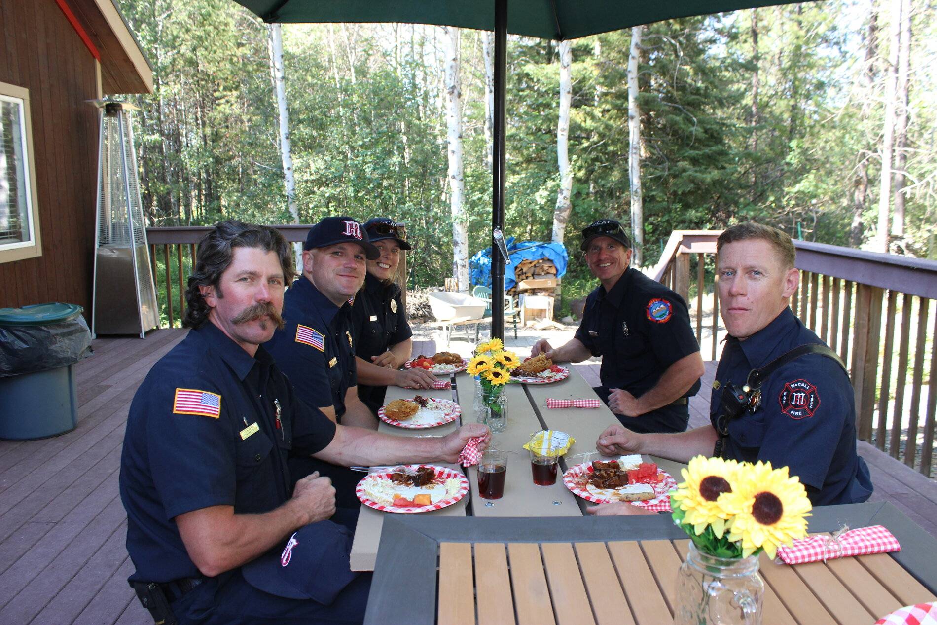 Fireman BBQ at table Aug 7 2021.JPG